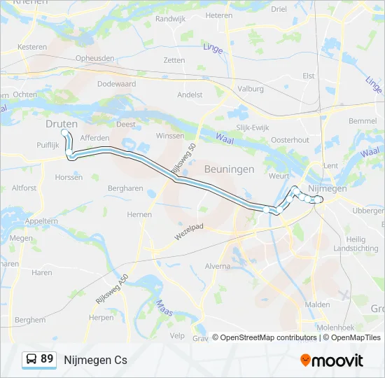 89 Bus Line Map