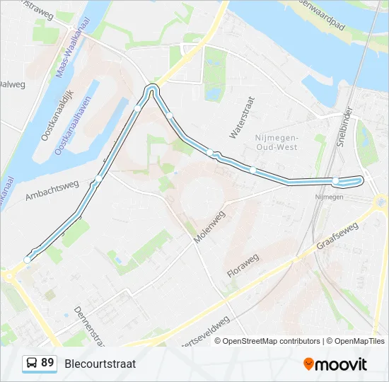 89 Bus Line Map