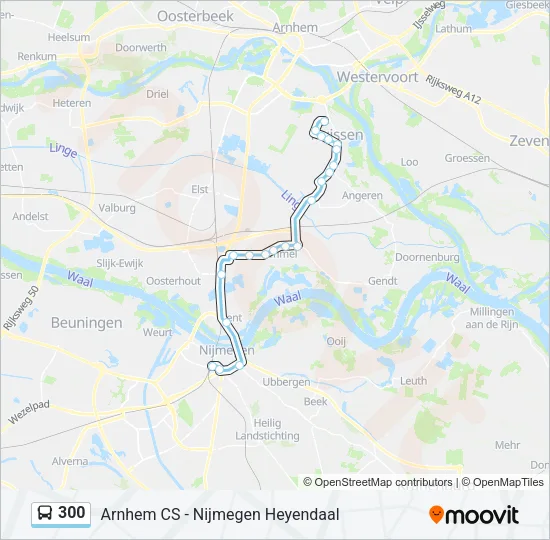 300 Bus Line Map