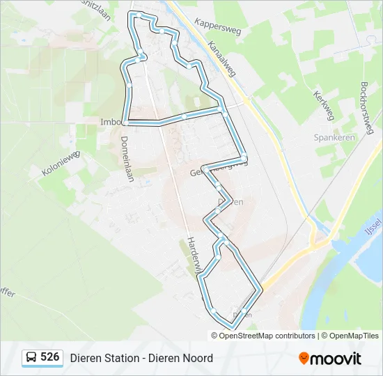 526 Bus Line Map