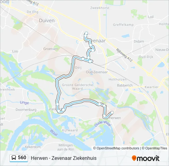 560 Bus Line Map