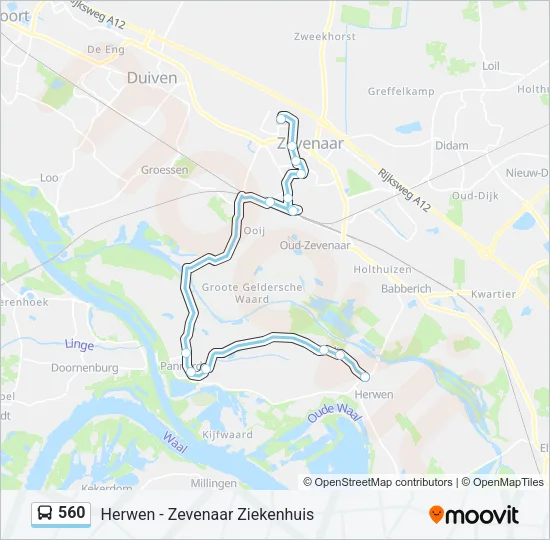560 Bus Line Map