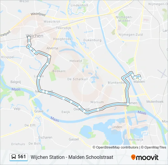561 Bus Line Map