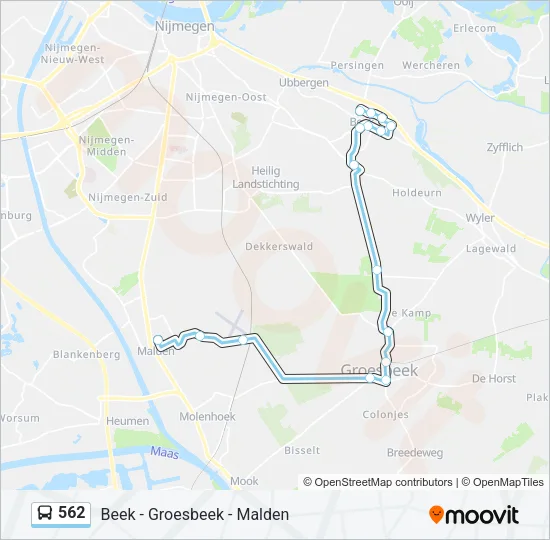 562 Bus Line Map