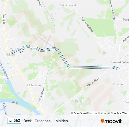 Buslinie 562 Karte