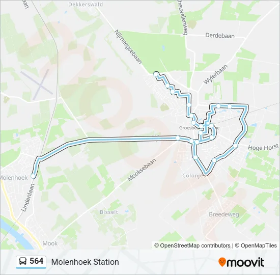 564 Bus Line Map