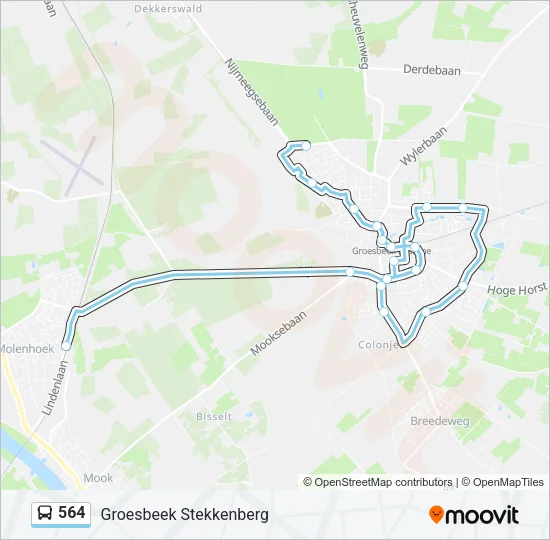 564 Bus Line Map