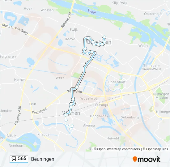 565 Bus Line Map