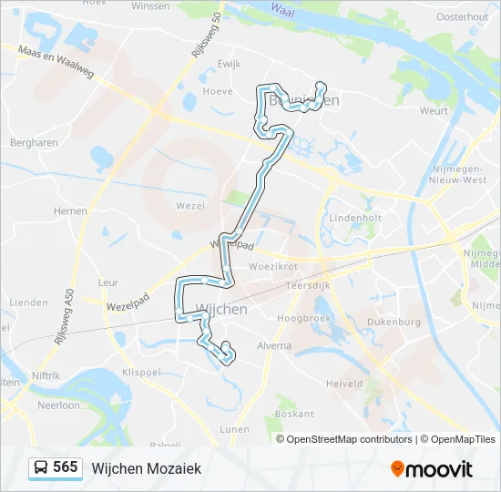 565 Bus Line Map