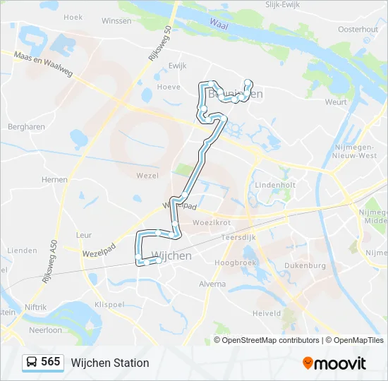 565 Bus Line Map