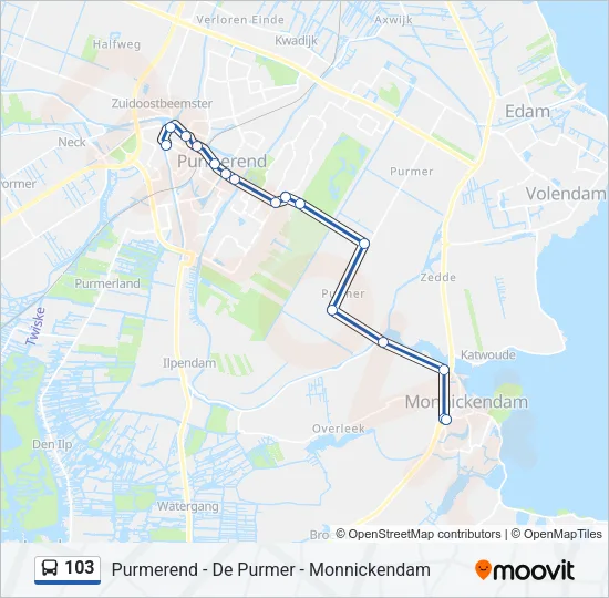 103 Bus Line Map