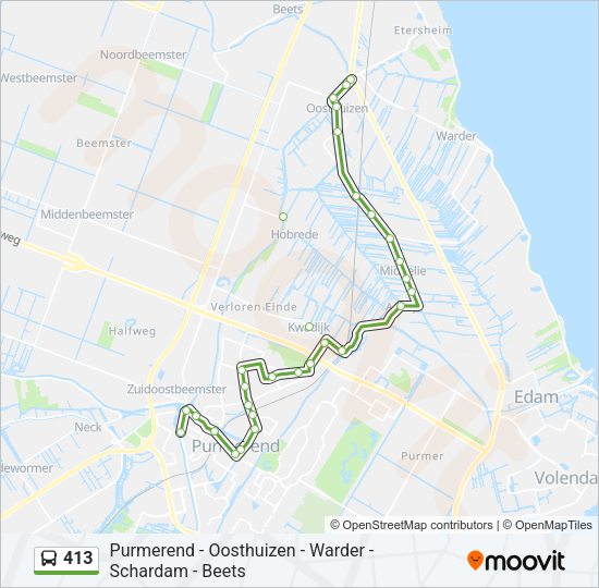 413 Bus Line Map