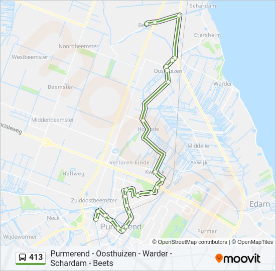 413 bus Line Map