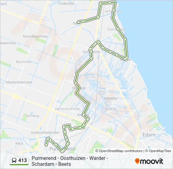 413 Bus Line Map