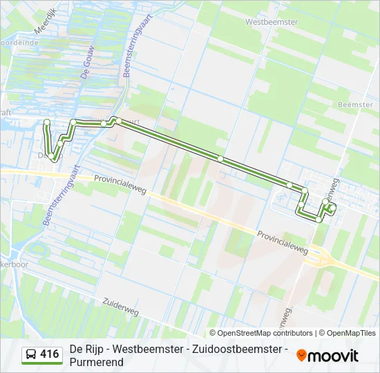 416 Bus Line Map