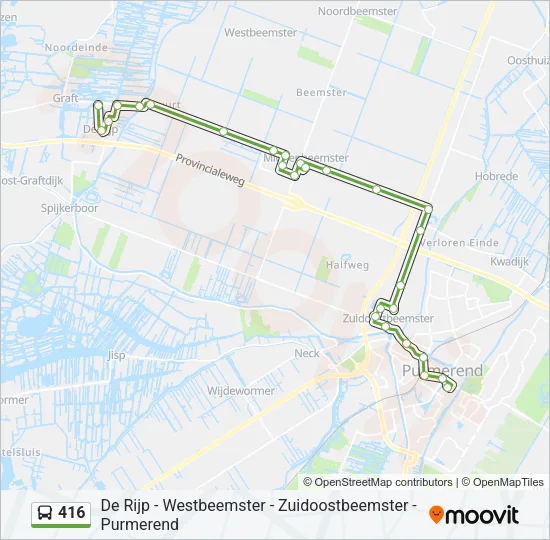 416 Bus Line Map