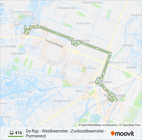 416 bus Line Map