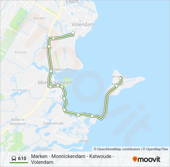 610 Bus Line Map