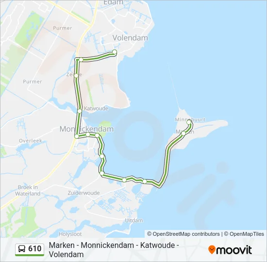 610 Bus Line Map