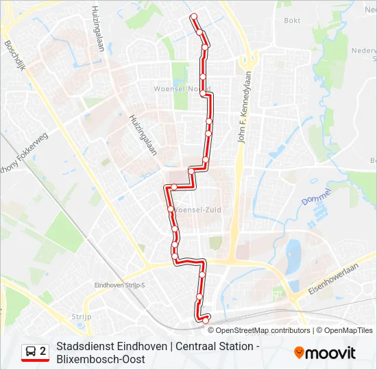 2 Bus Line Map