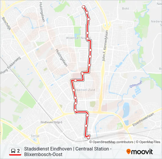 2 Bus Line Map