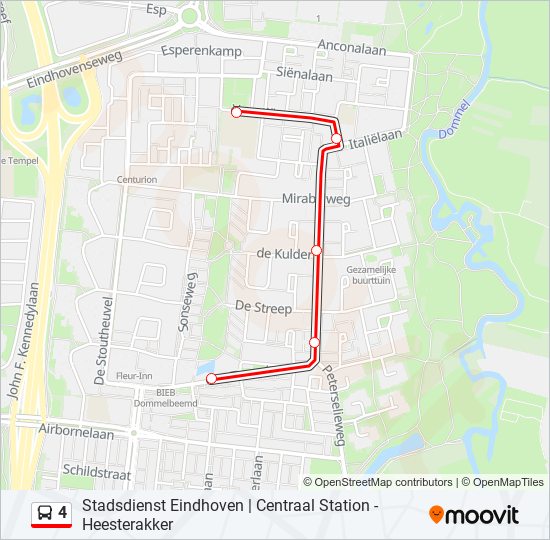 4 bus Line Map