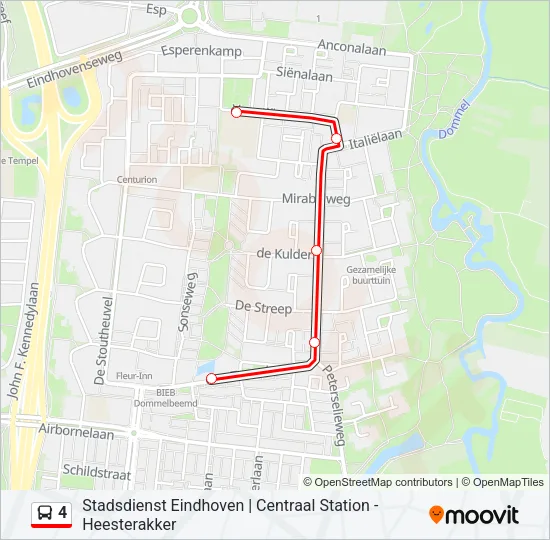 4 Bus Line Map