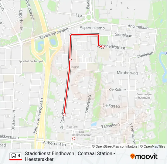 4 Bus Line Map