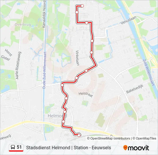 51 Bus Line Map