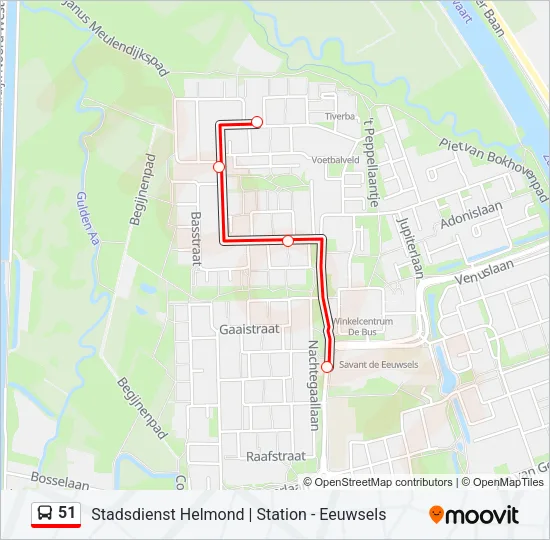 51 Bus Line Map