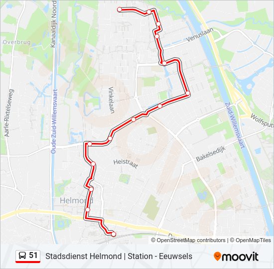 51 bus Line Map