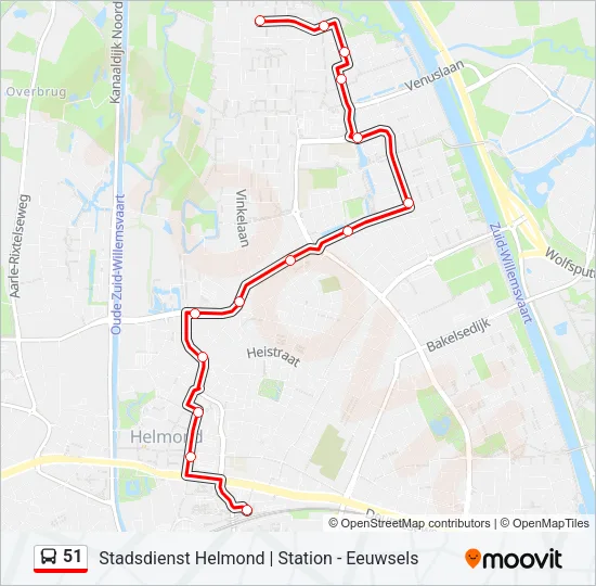 51 Bus Line Map