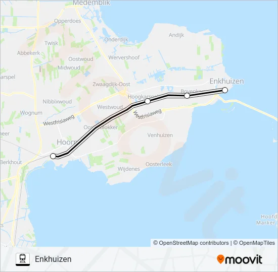 SNELBUS I.P.V. TREIN Train Line Map