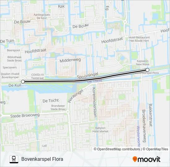 TAXIBUS I.P.V. TREIN Train Line Map