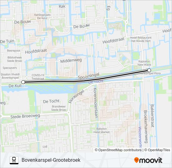 TAXIBUS I.P.V. TREIN Train Line Map