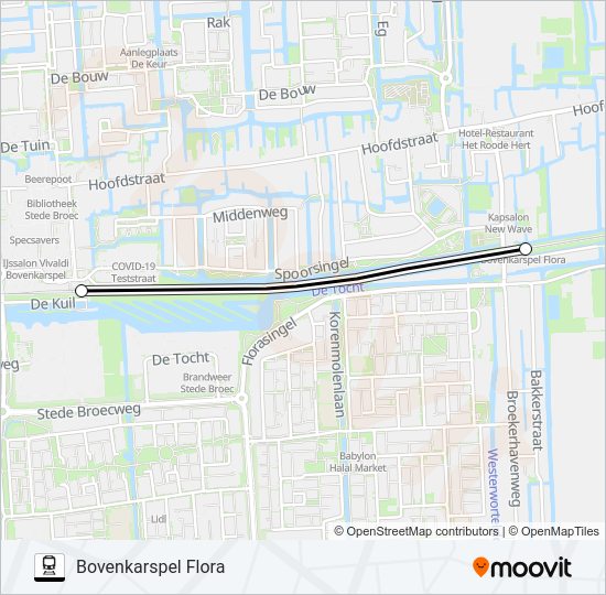 TAXIBUS I.P.V. TREIN Train Line Map
