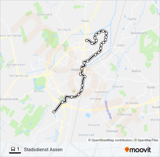1 Bus Line Map