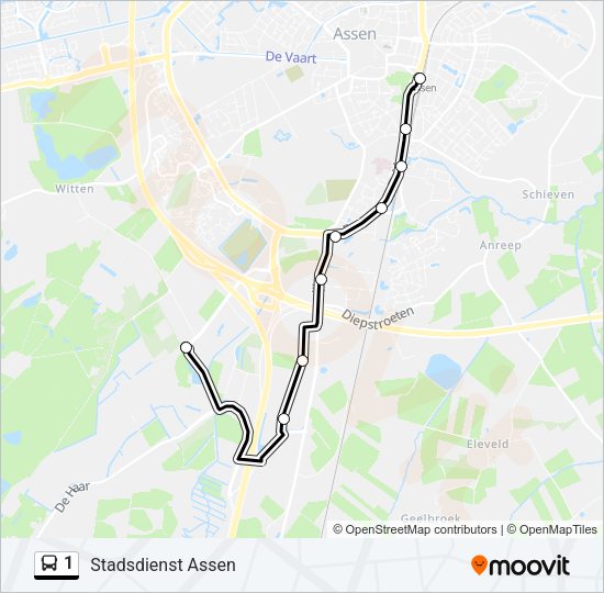 1 Bus Line Map
