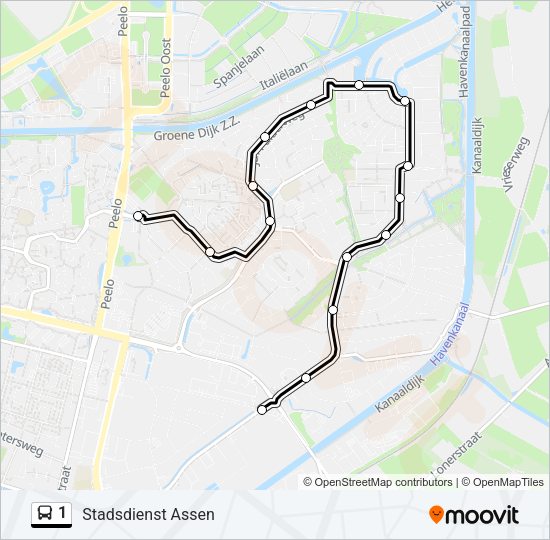 1 Bus Line Map