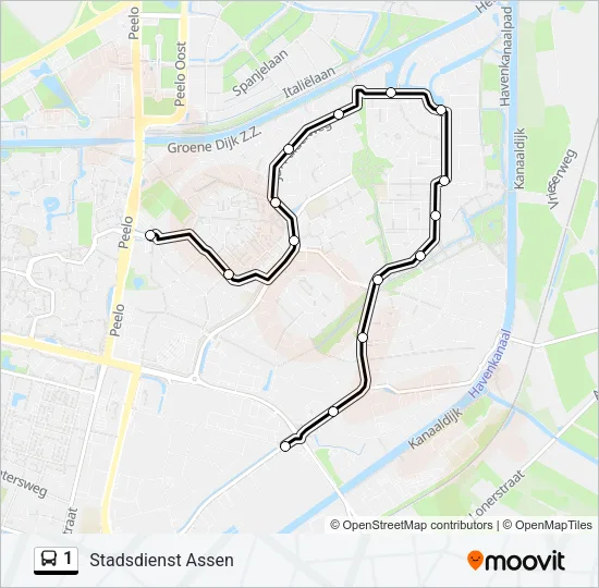 1 Bus Line Map