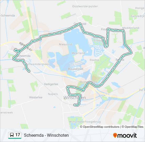 17 bus Line Map