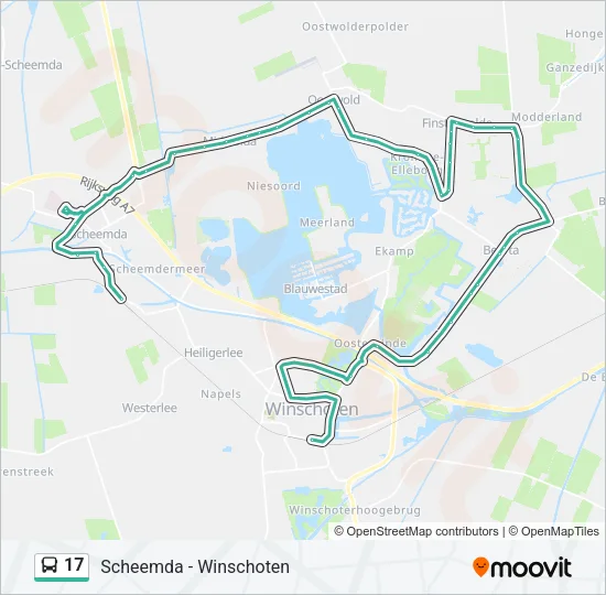 17 Bus Line Map
