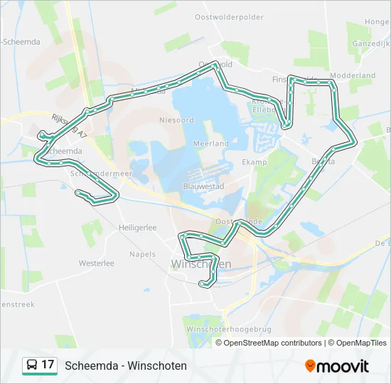 17 Bus Line Map