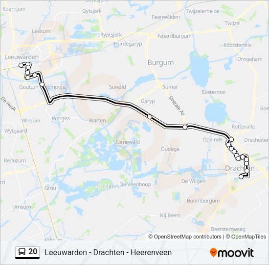 20 Bus Line Map