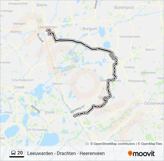 20 Bus Line Map