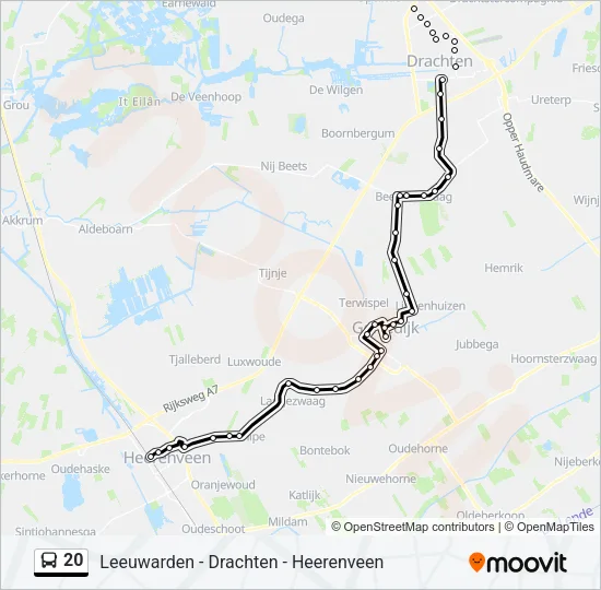 20 Bus Line Map