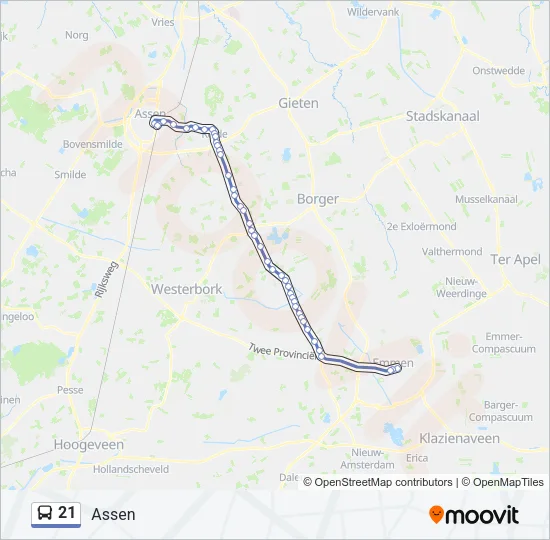 21 Bus Line Map