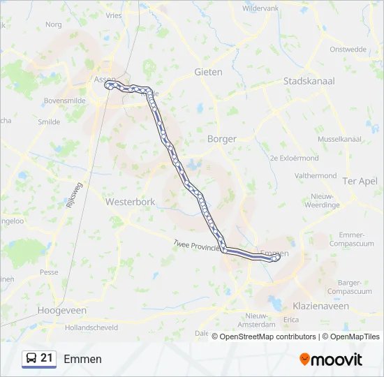 21 Bus Line Map