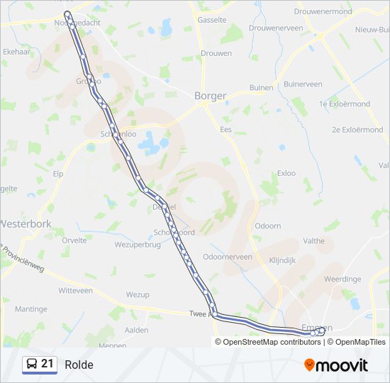 21 Bus Line Map