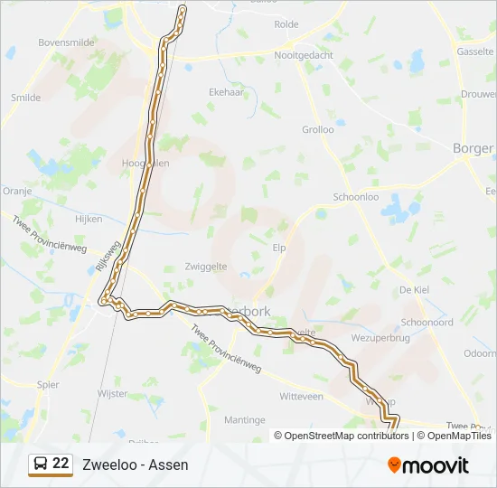 22 Bus Line Map